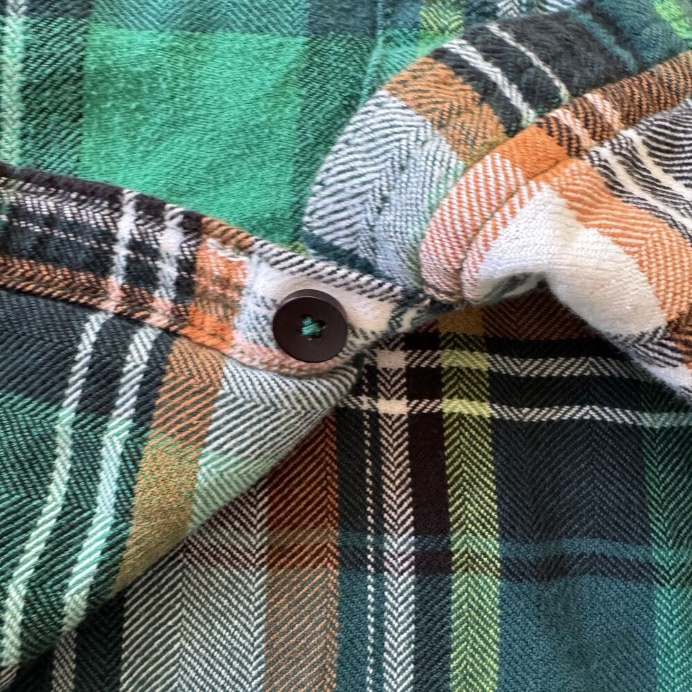 KAVU Men's Medium Multi Color Plaid Flannel Long Sleeve Button Down Shirt *READ* - Picture 6 of 8